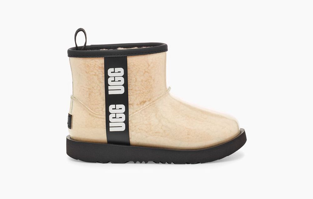 Ugg Boots Canada - Ugg Kids' Classic Clear Mini Ii Beige / Black